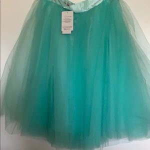Never Worn Space 46 Boutique Teal Tulle Skirt